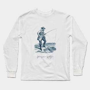 Fishing is a Lifestyle Vintage Long Sleeve T-Shirt